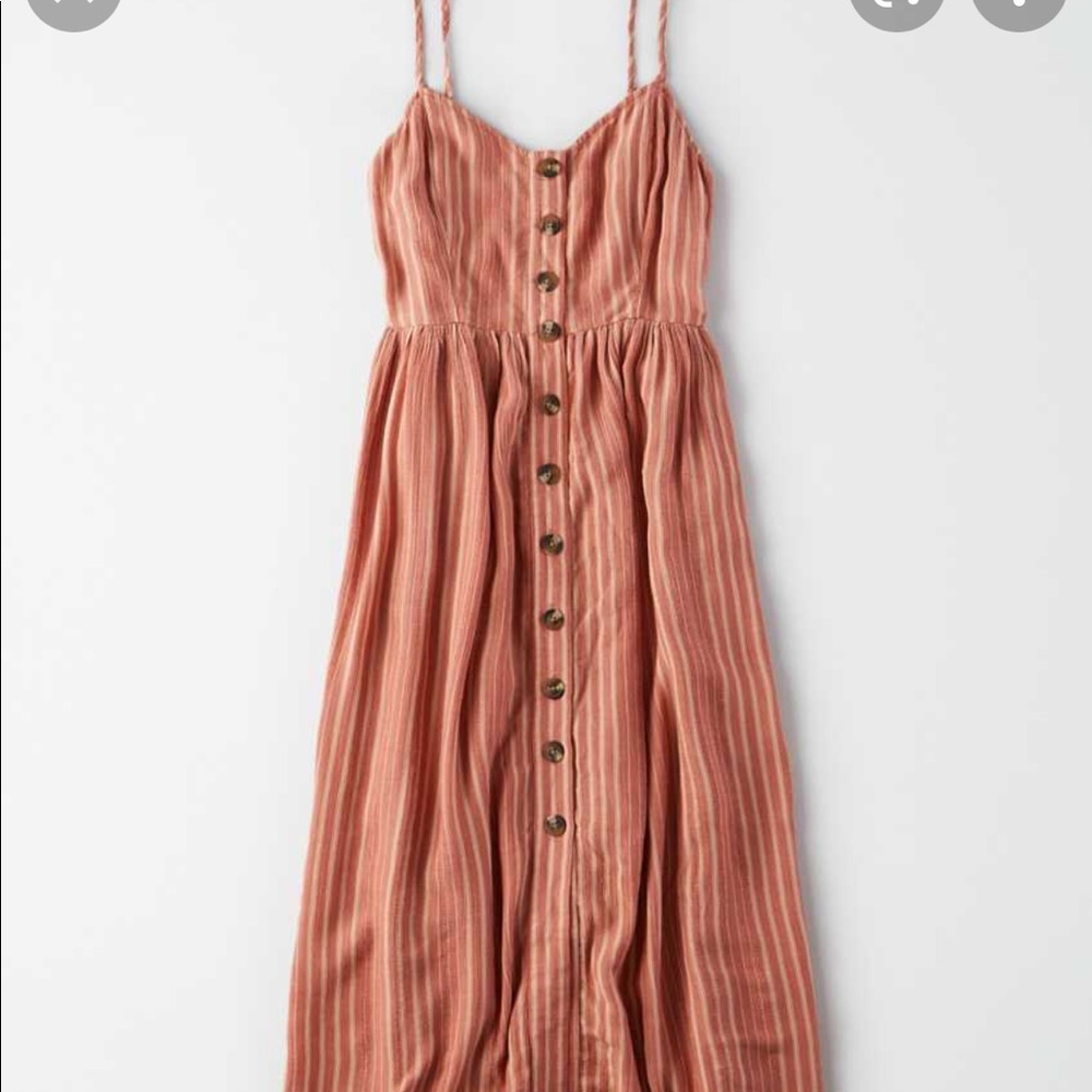 American Eagle Button Down Spaghetti Strap Rust T… - image 2